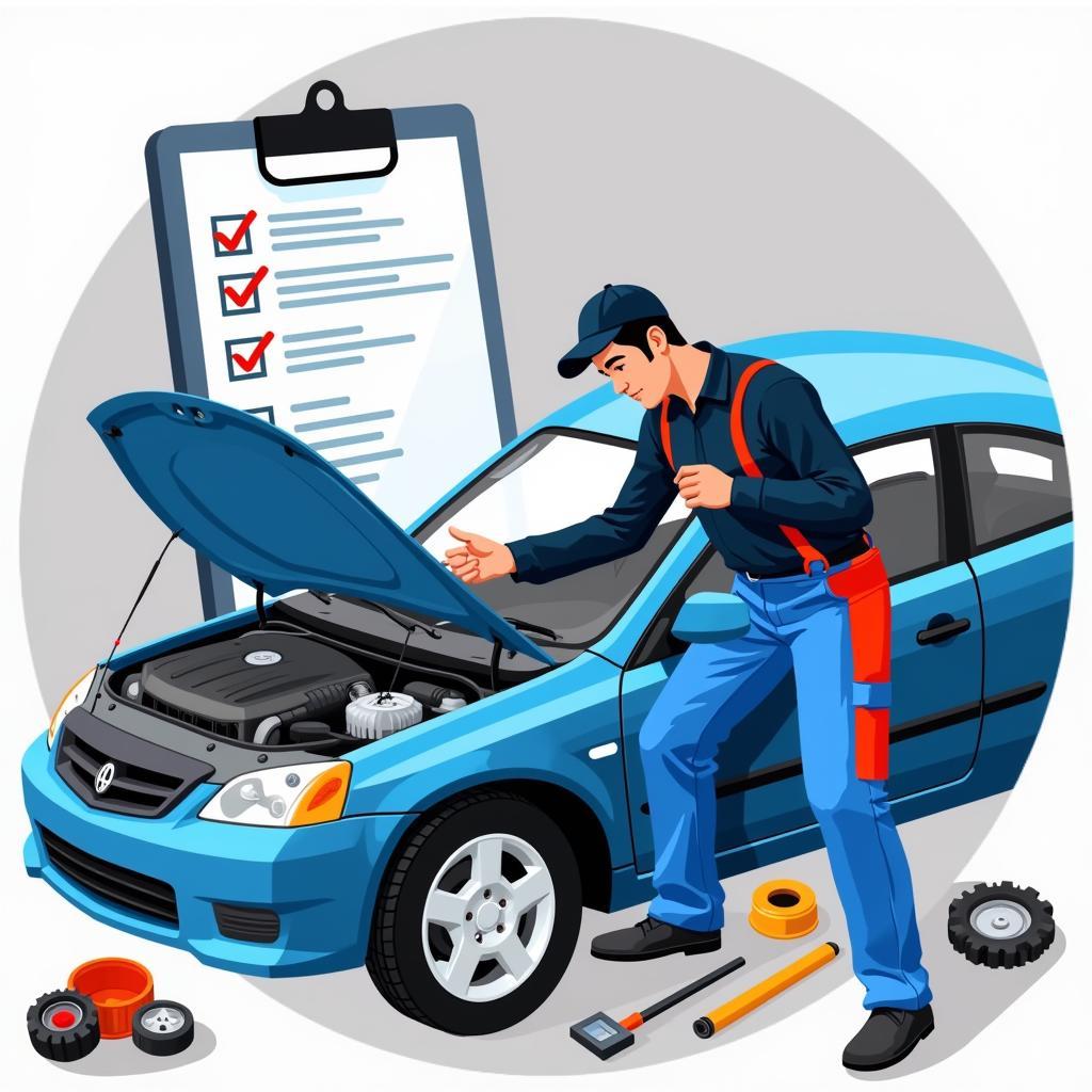 Mechanic Performing Routine Car Service