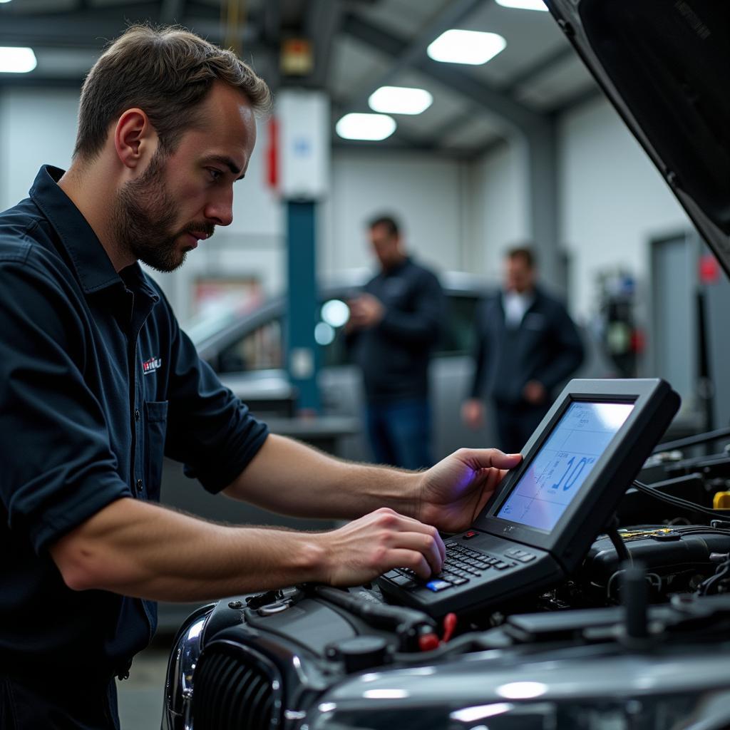 Experienced Mechanic Performing Engine Diagnostics in New Zealand