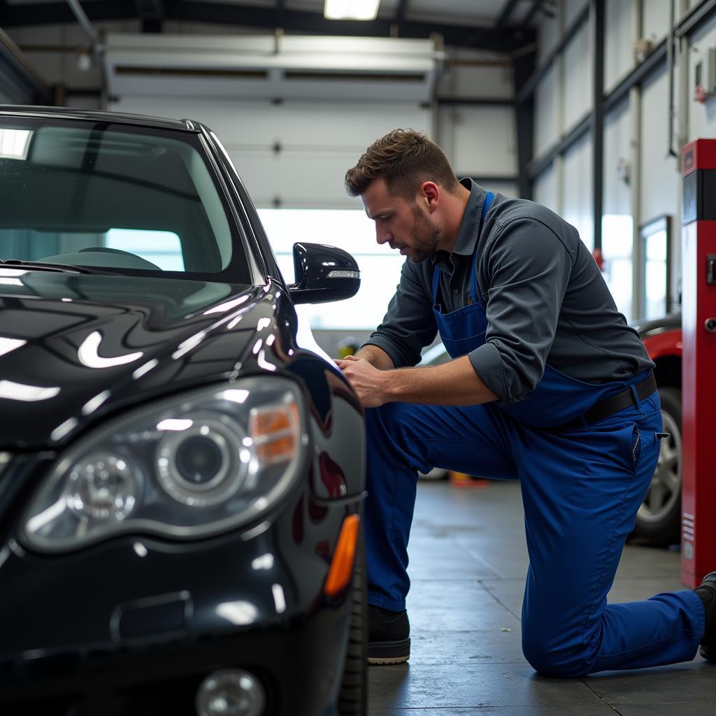 Car Undergoing Repairs