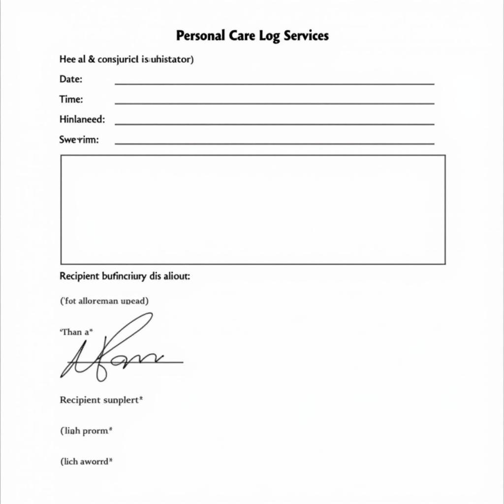 Medicaid Billing Documentation Example