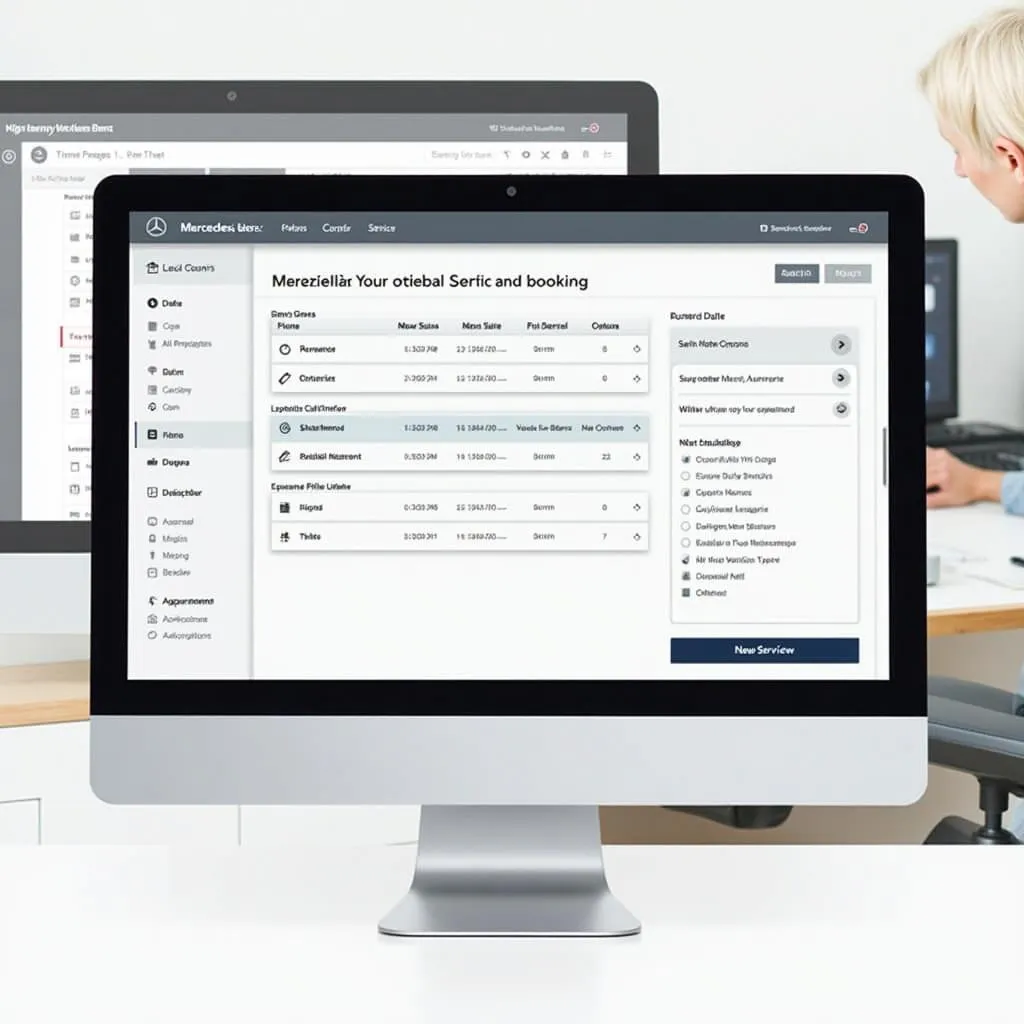 Online Service Booking on Mercedes Benz Website