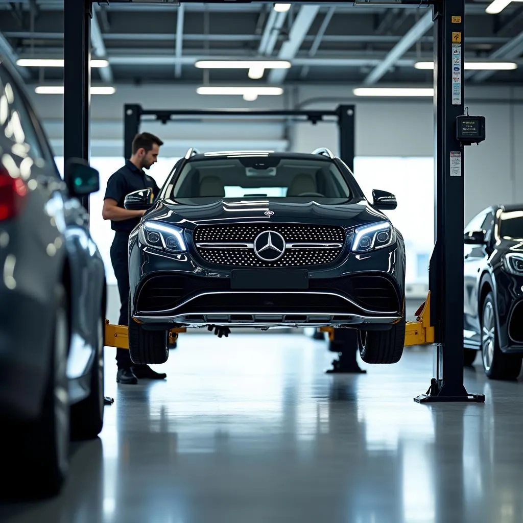 Image of a Modern Mercedes-Benz Service Center