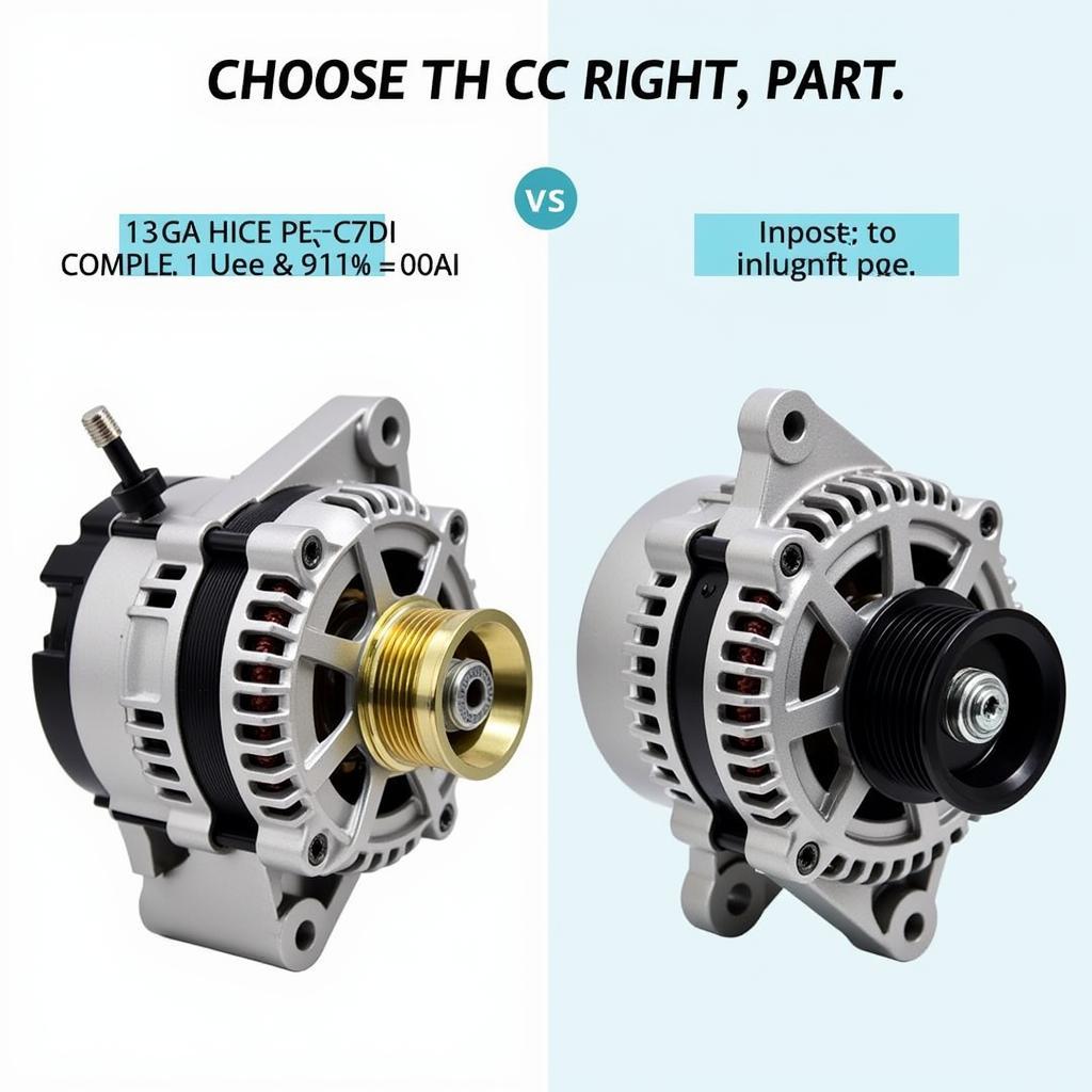 Comparing alternators for Mercedes E270 CDI