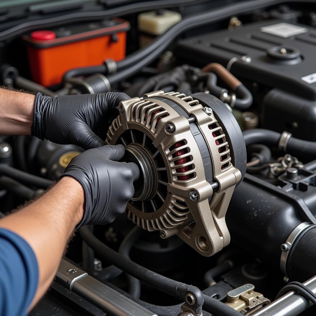 Replacing the alternator on a Mercedes E270 CDI