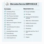 Mercedes Service A and B Checklists