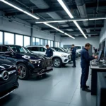 Modern Mercedes-Benz service center equipped with the latest diagnostic tools in New Brighton