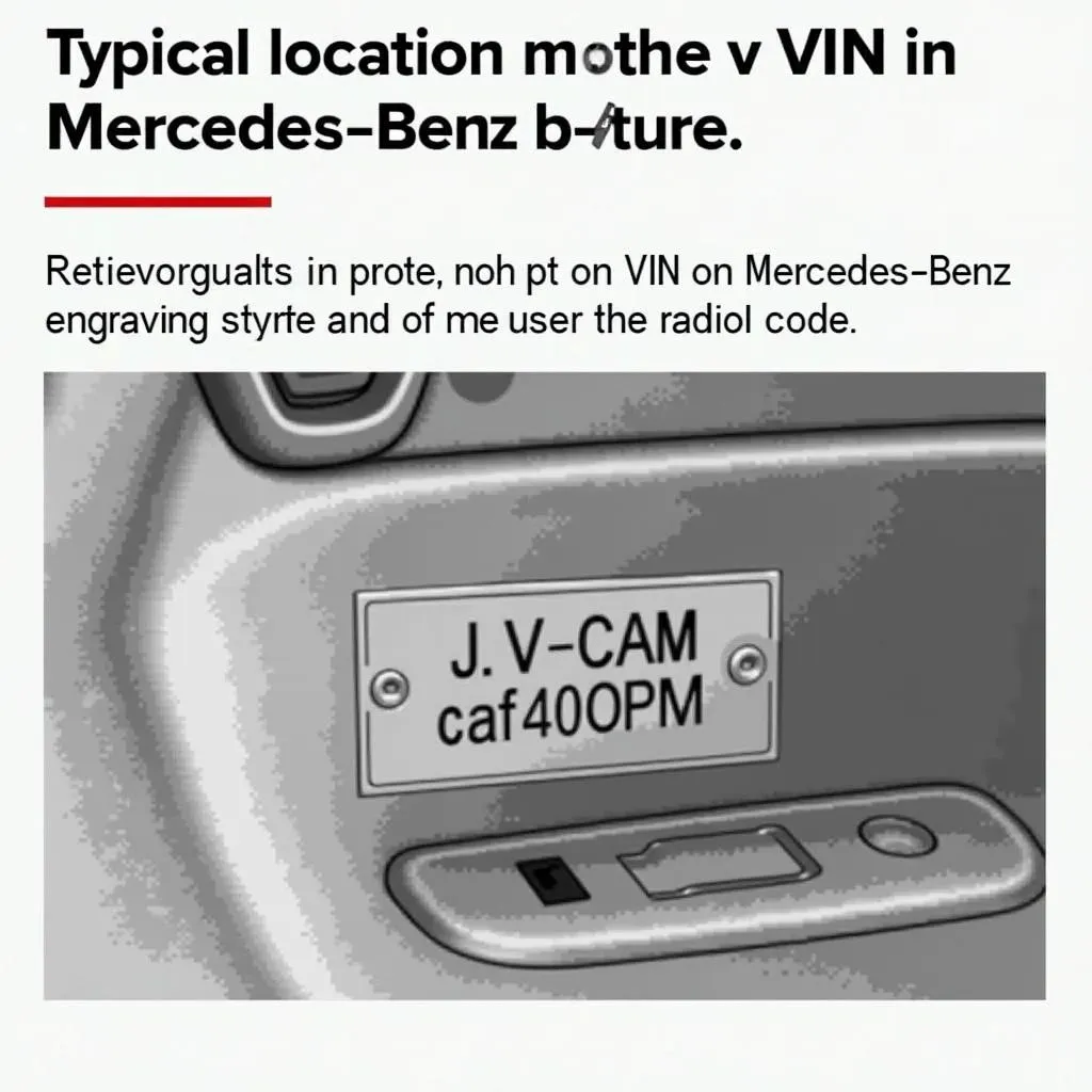 Mercedes VIN location example