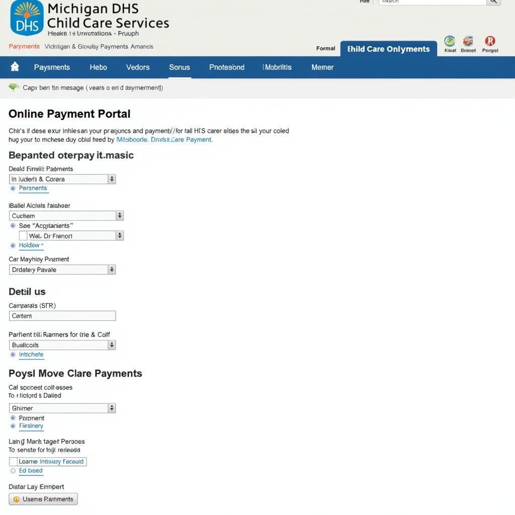 Michigan DHS Online Payment Portal