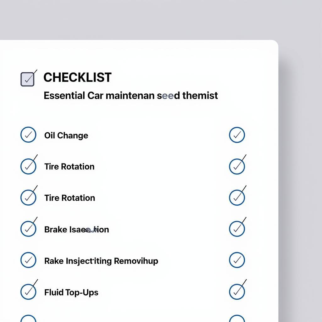 Car Service Checklist