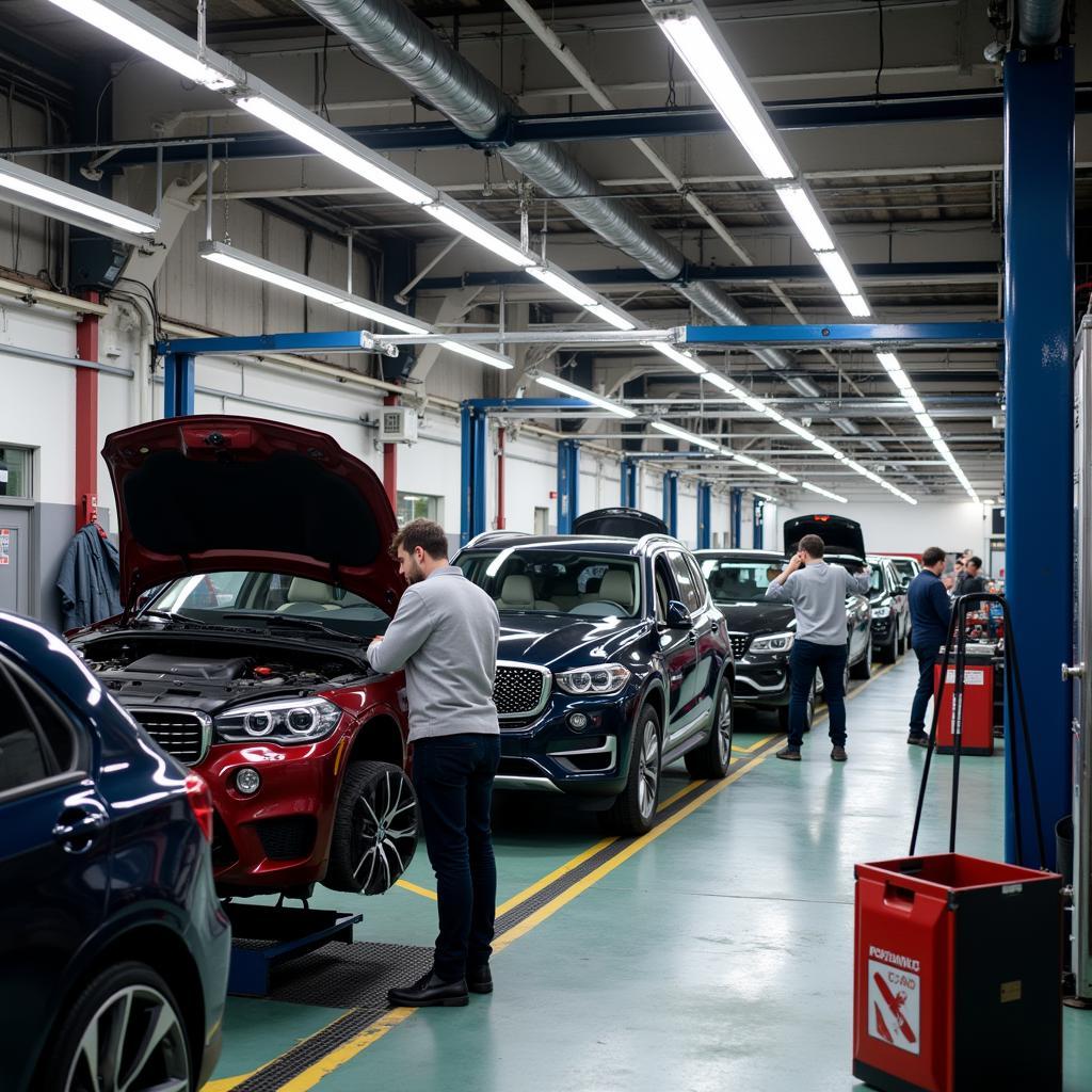 Car service center in Milan