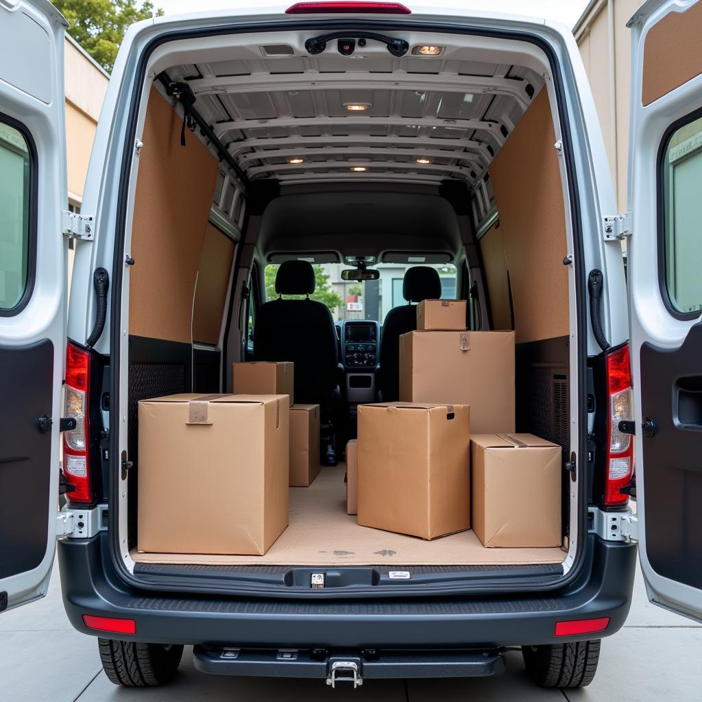 Spacious Minivan for Courier Services