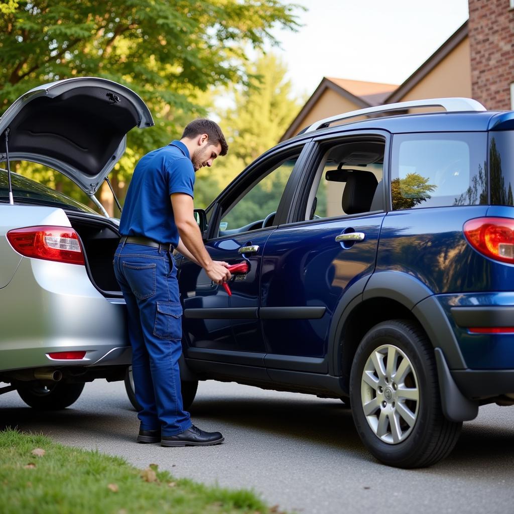 Mobile mechanic providing car service during stage 4