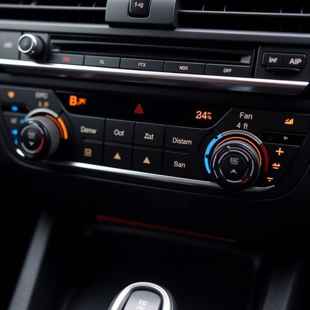 Modern Car AC Control Panel