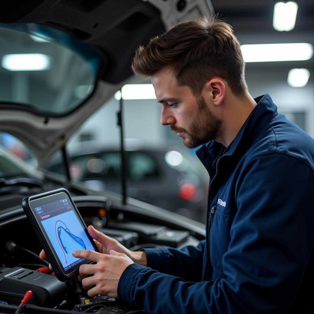 Modern Car Diagnostic Equipment in a Fyshwick Garage