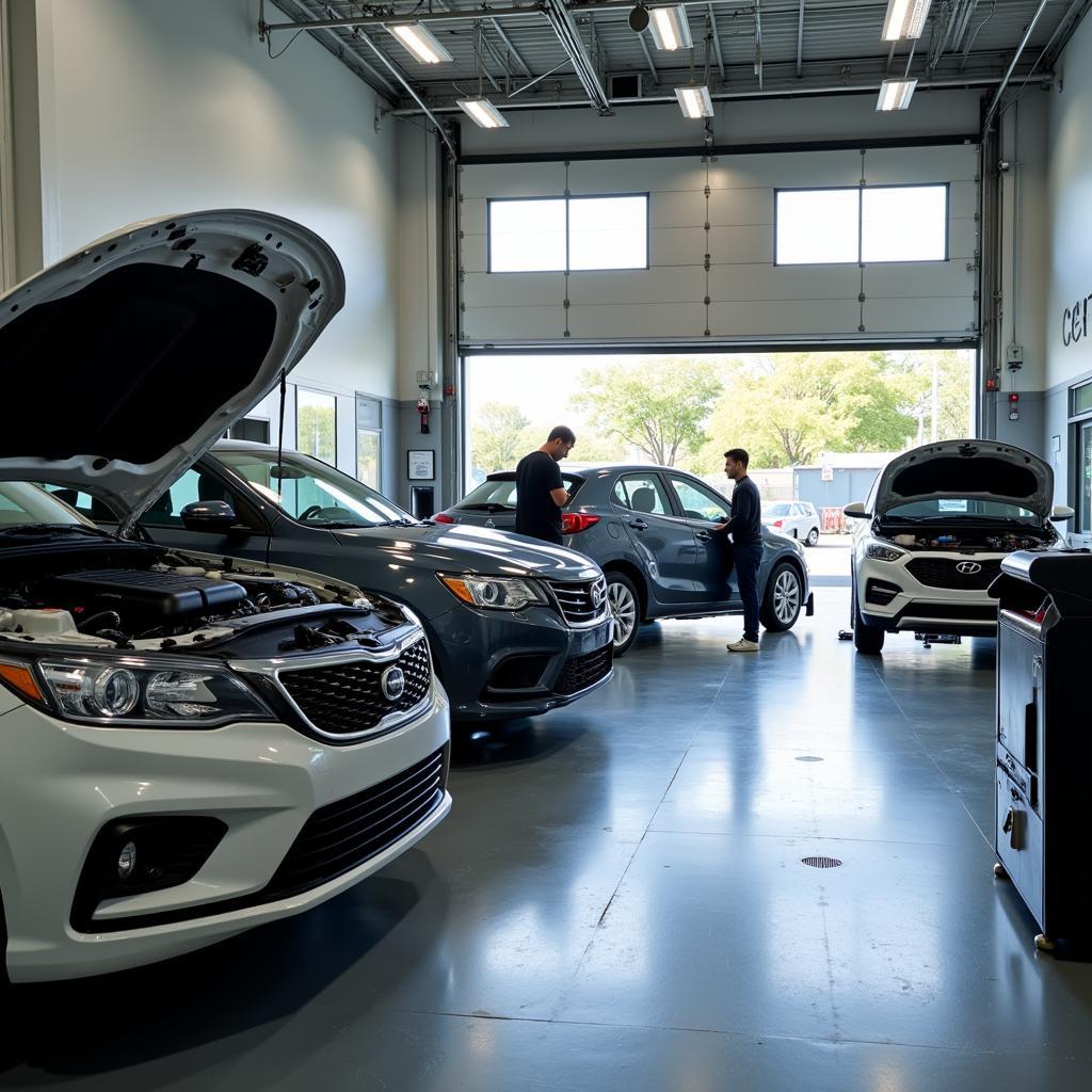 Modern car service center