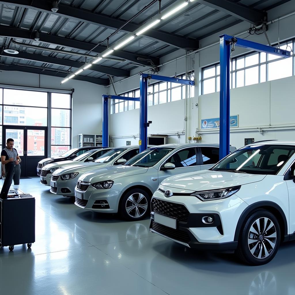 Modern Car Service Center in Hong Kong