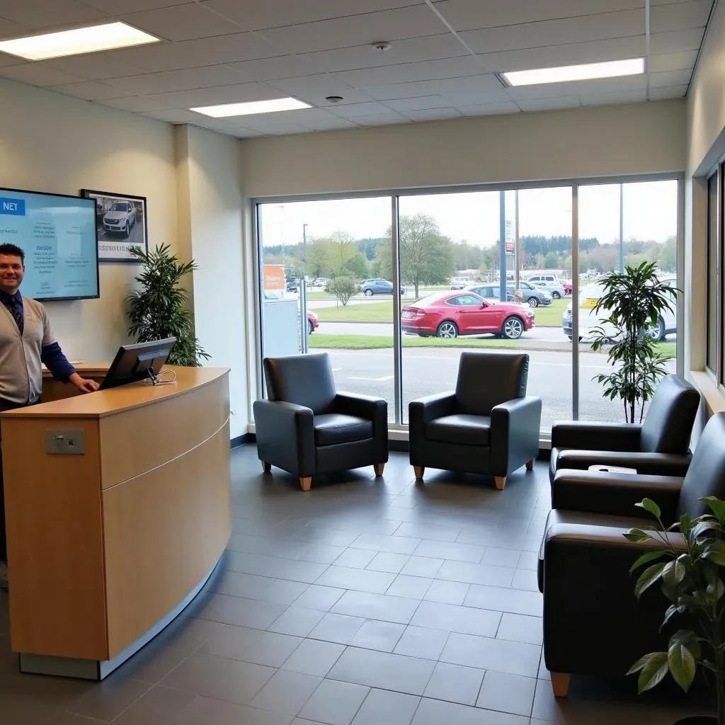 Modern Car Service Reception Area in Dunfermline