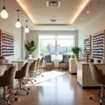 Modern Nail Salon Interior