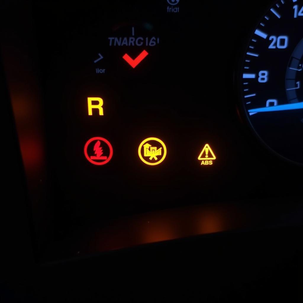 Car dashboard warning lights