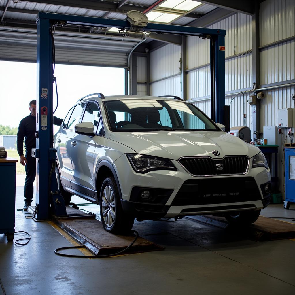 MOT Test in Progress at a Middlesbrough Garage