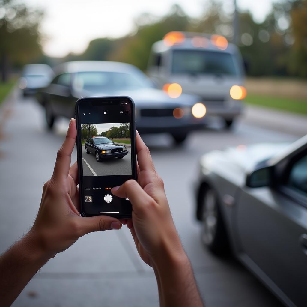 Motorist Documenting Vehicle Condition