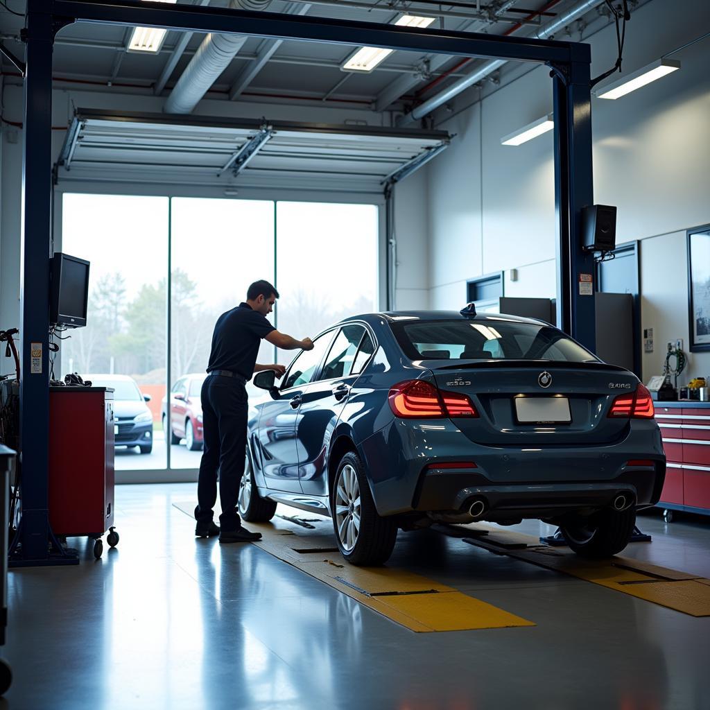 New Car Dealership Service Bay