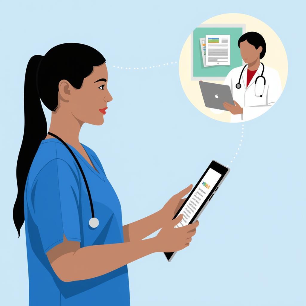 Doctor accessing patient records via NHS CIS on a mobile device