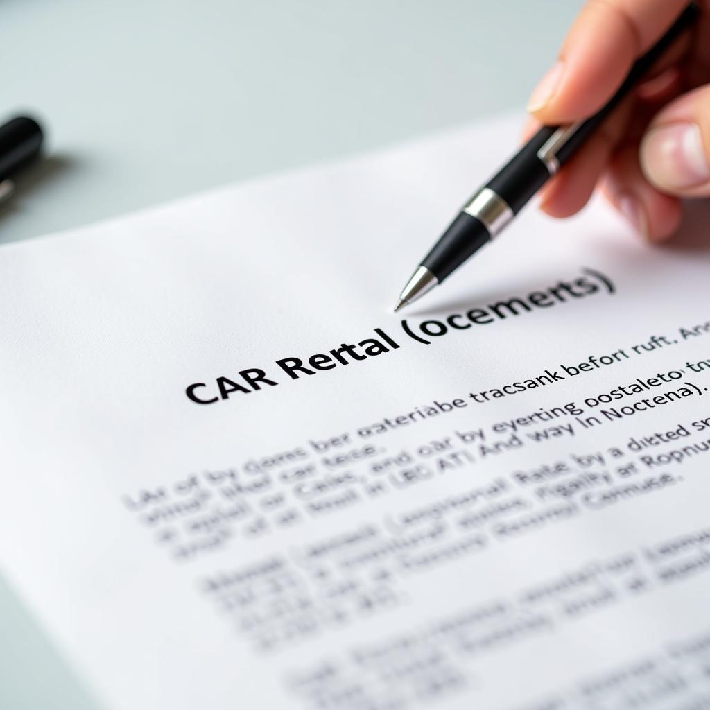 Noida Car Rental Paperwork