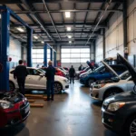 Car service garage in North Wales