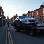 Car being recovered in Nottingham