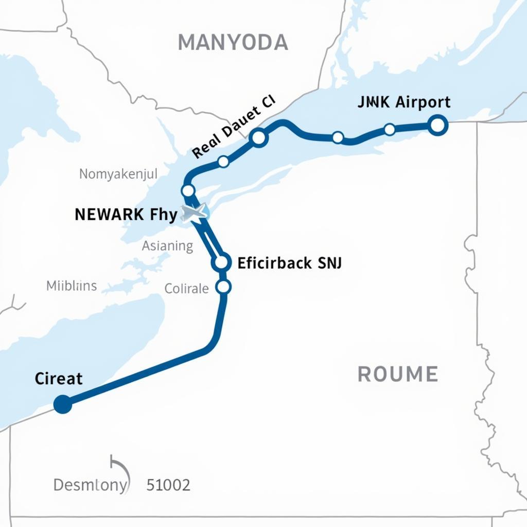 Car Service Route from JFK to Newark