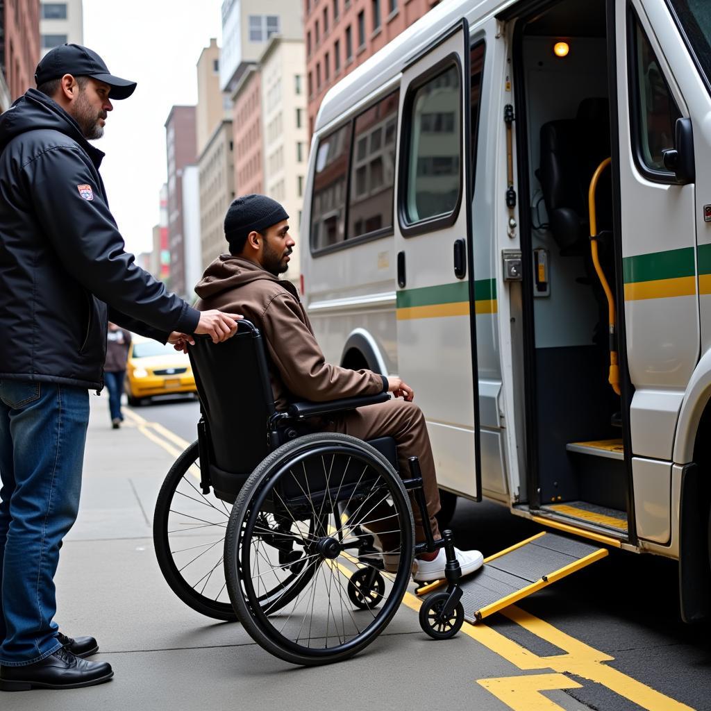 Boarding an Accessible Car Service in NYC