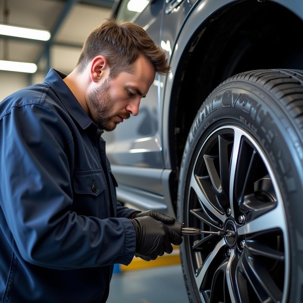 Oban Mechanic Performing Car Inspection