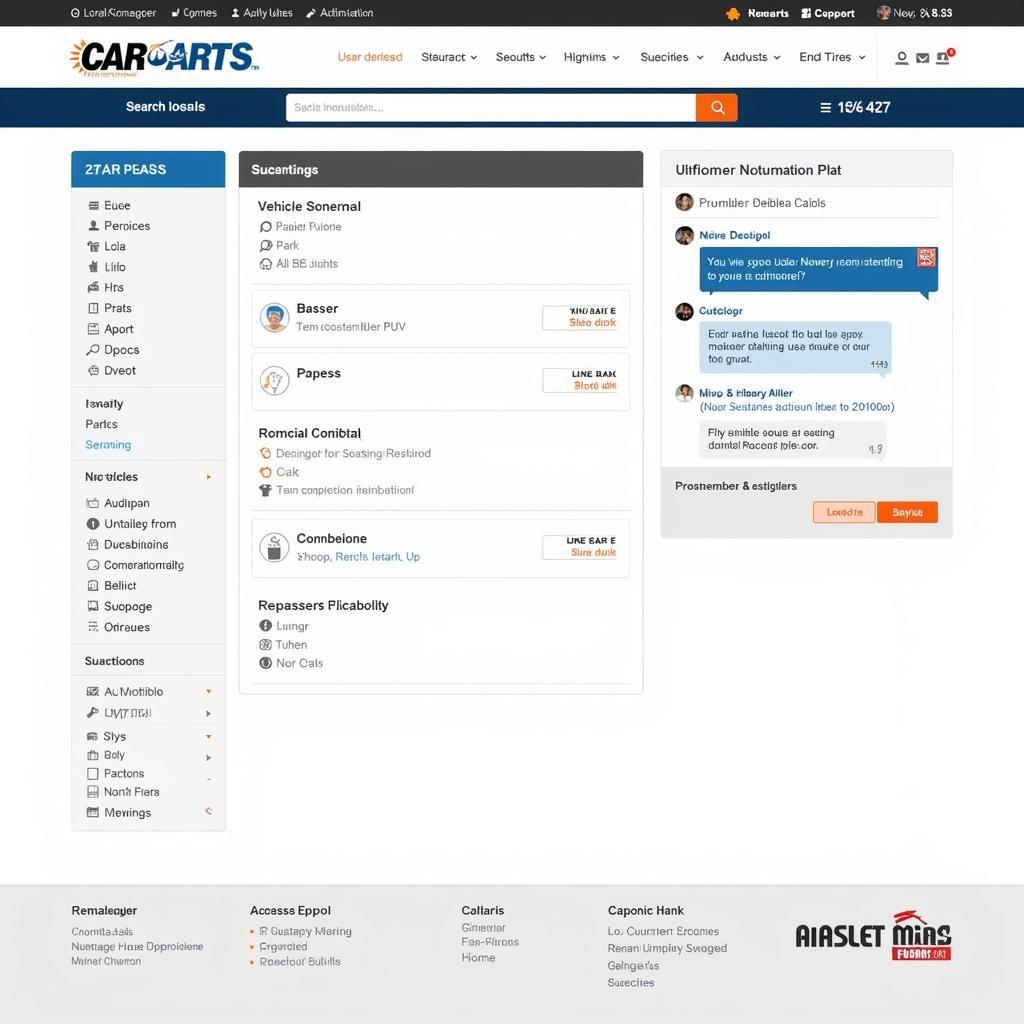 Website for purchasing car parts online