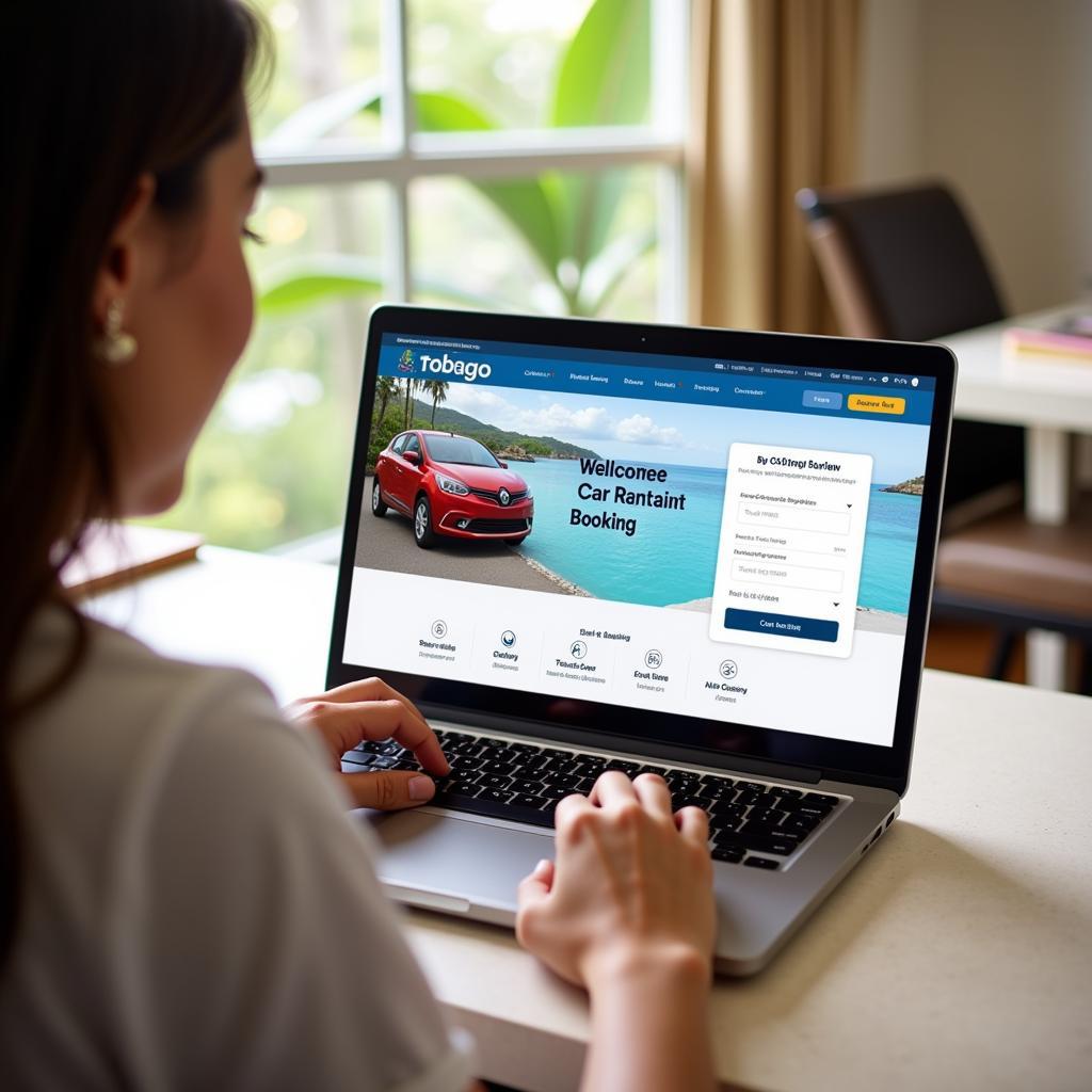 Booking a car rental online for Tobago