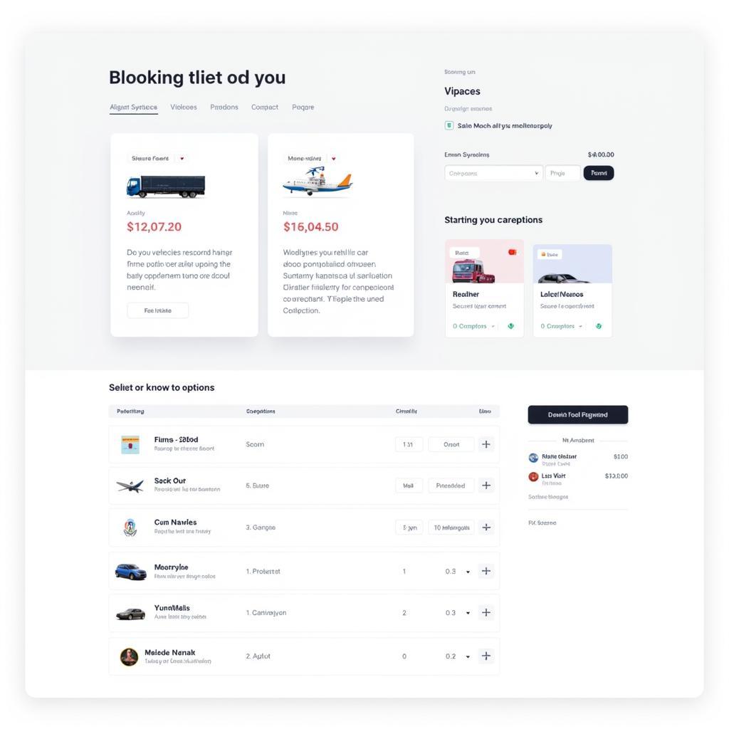  A user-friendly interface of an online car service booking platform