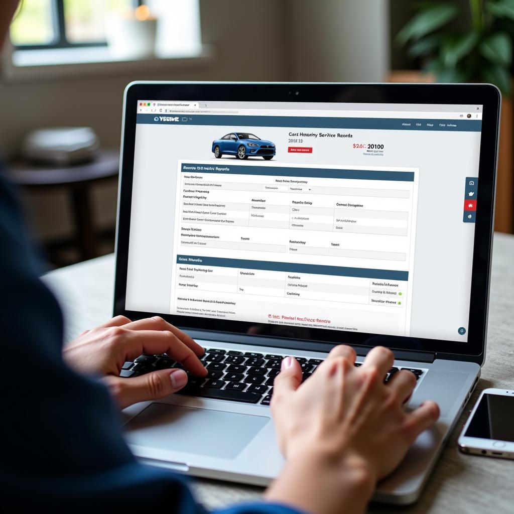 Accessing Online Car Service Records