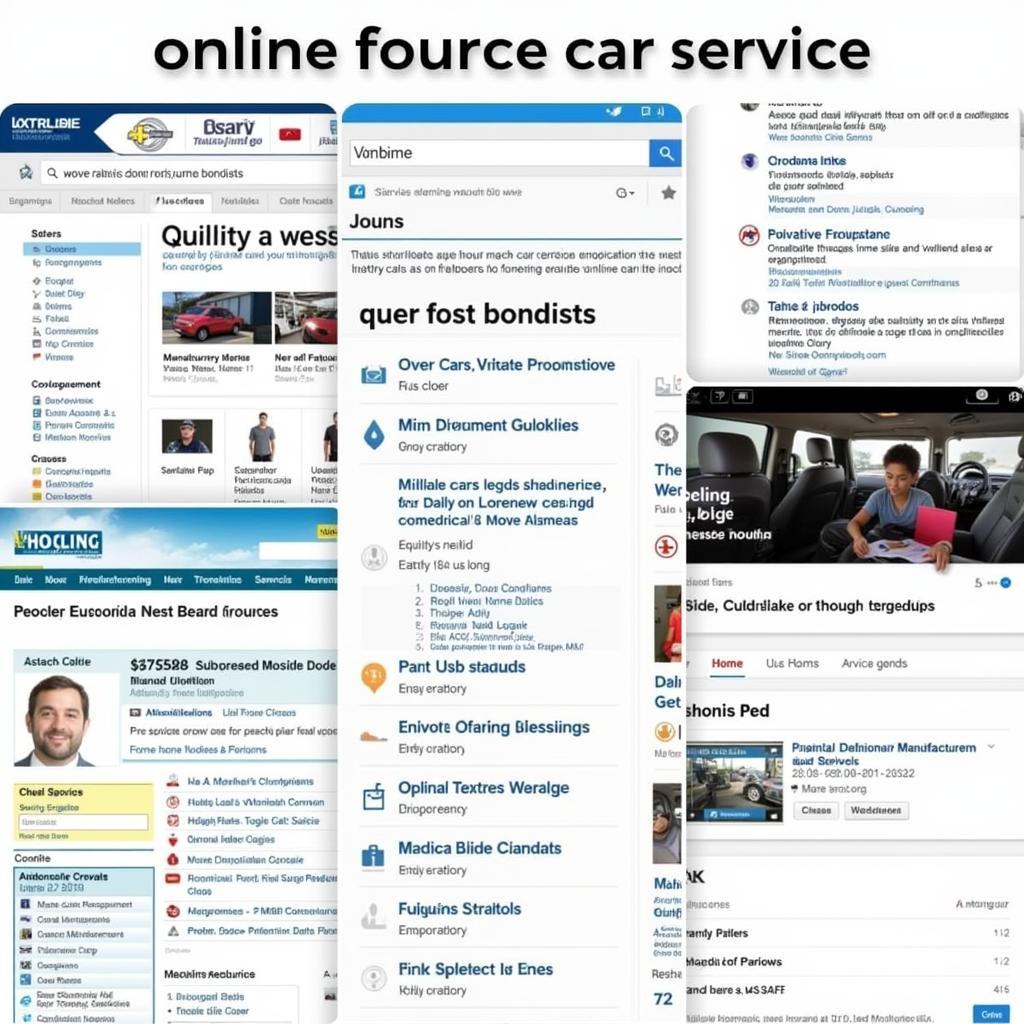 Variety of online resources for car service information 