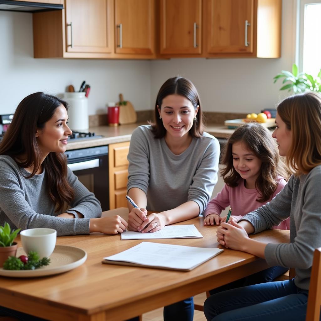 Family Consulting with Occupational Therapist in Home Setting