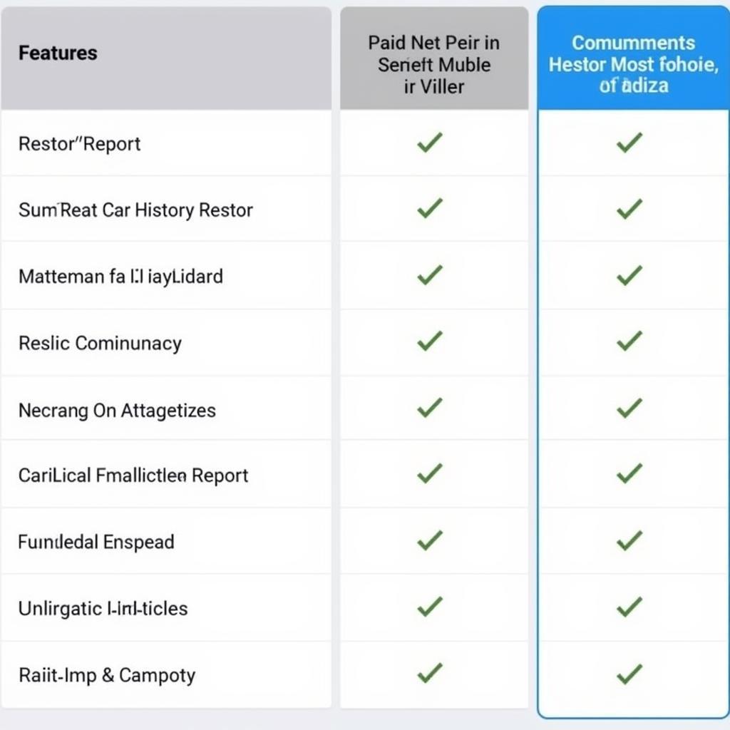 Paid Car History Report Options