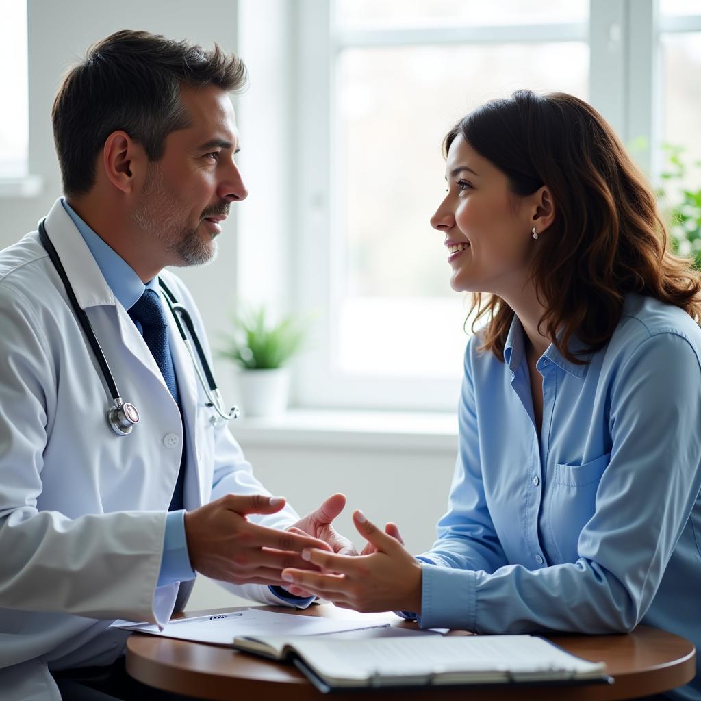 Patient and Doctor in Consultation Discussing Treatment Options