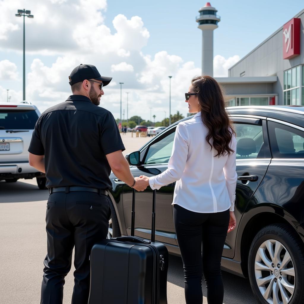 Chauffeur Assisting with Luggage