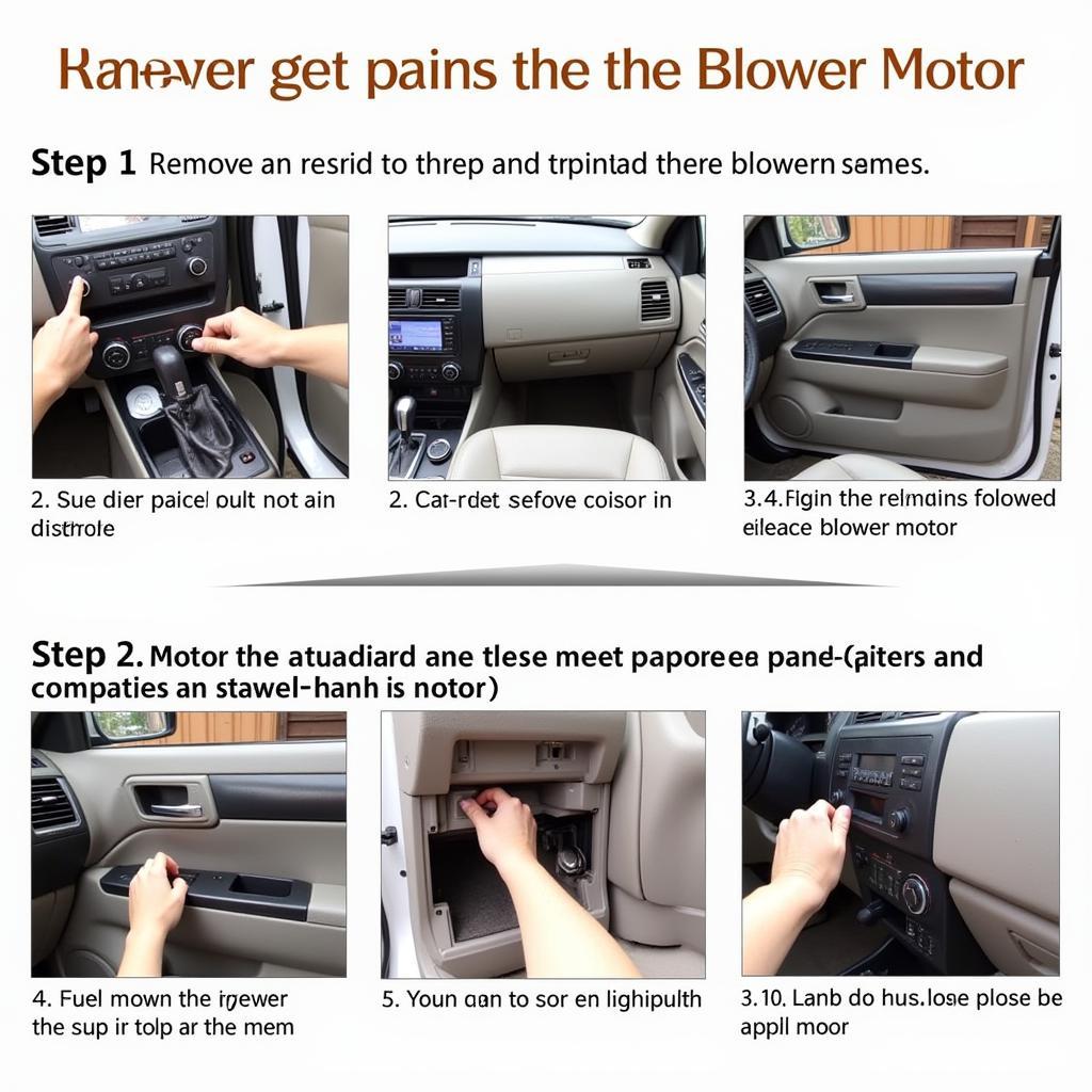 removing the cover to access car blower motor