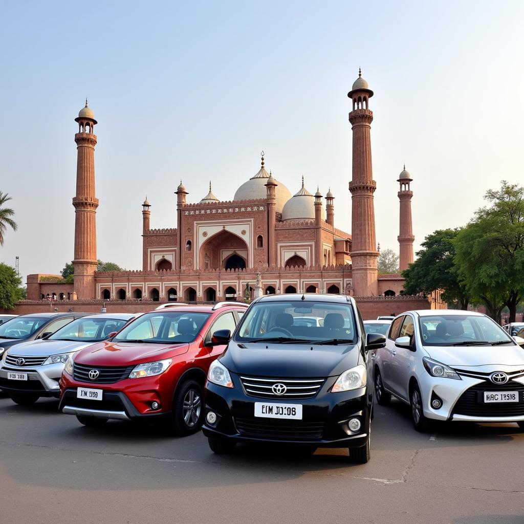 Variety of rental cars in Lahore