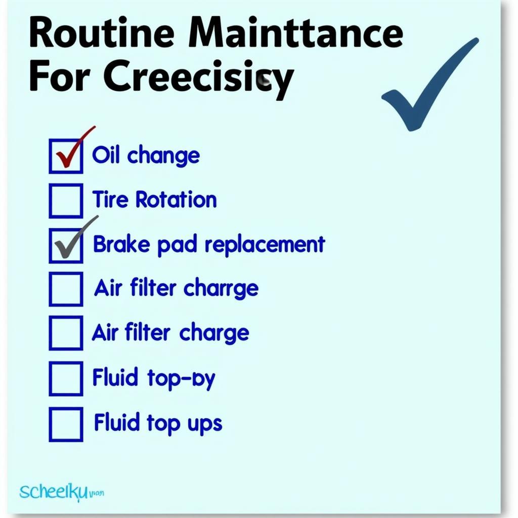 Checklist of Essential Routine Car Maintenance Tasks