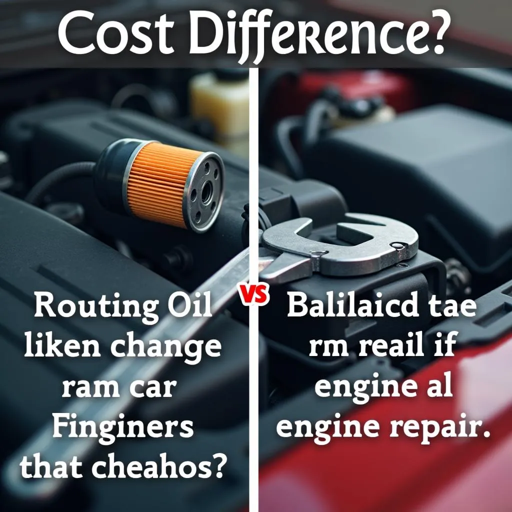 Visual Comparison of Routine and Major Car Service Costs