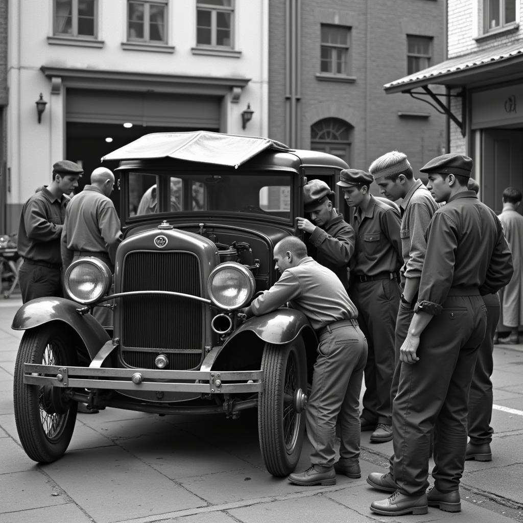 Royal Mail Mechanics with Car