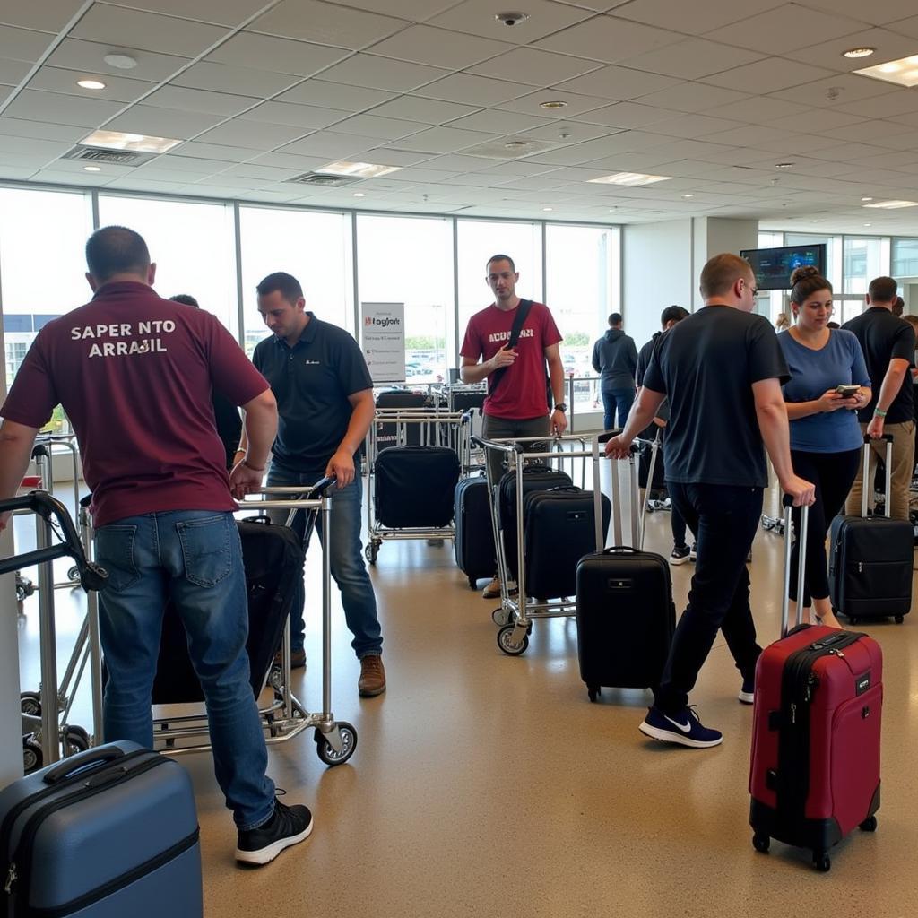 Passengers arriving at RSW Airport