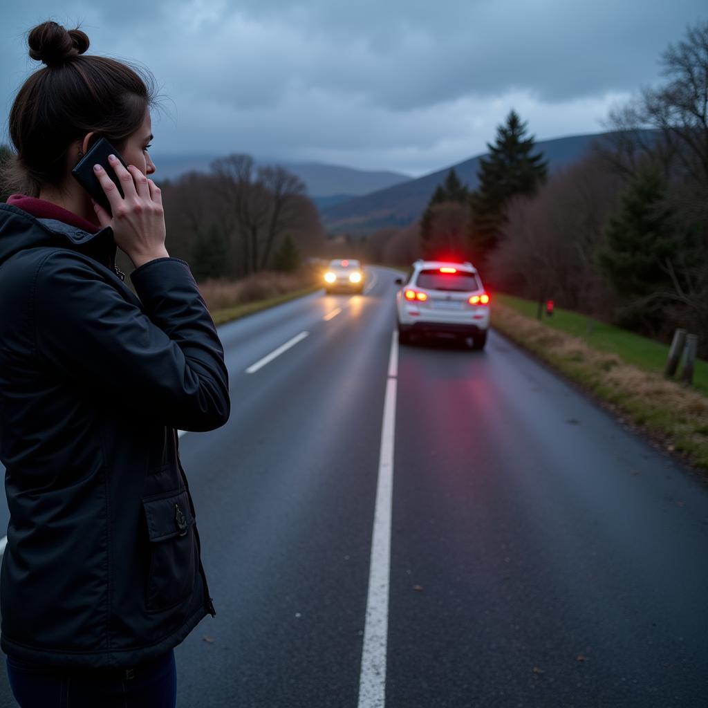  Ensuring safety during a car recovery situation in Aberfeldy