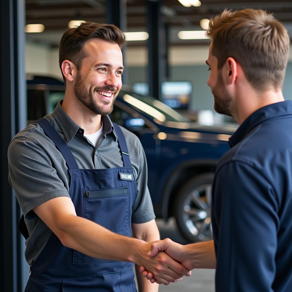 Satisfied customer at a car service garage in Streatham Vale